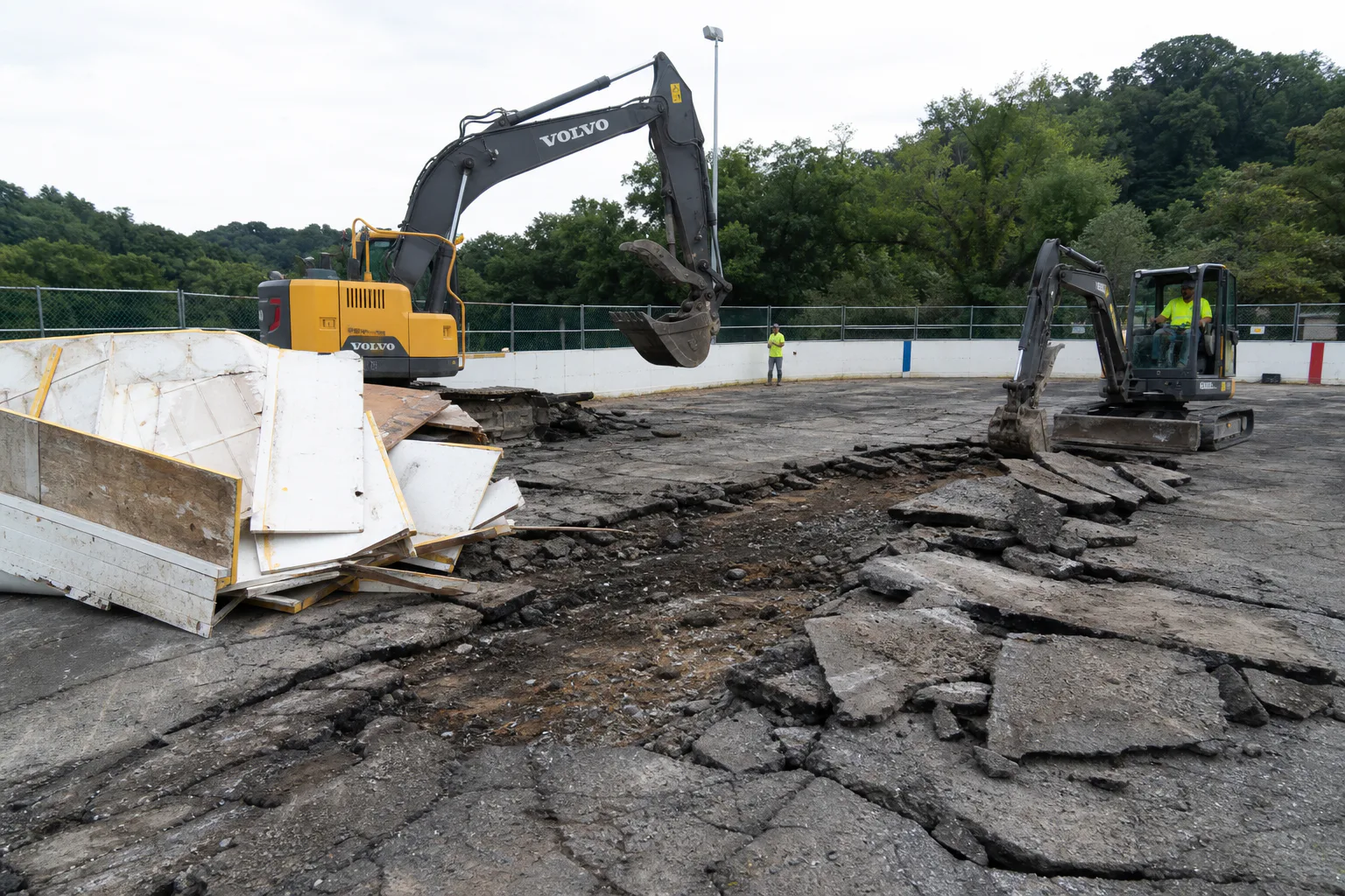 Removal of the former rink systems at Devou Park