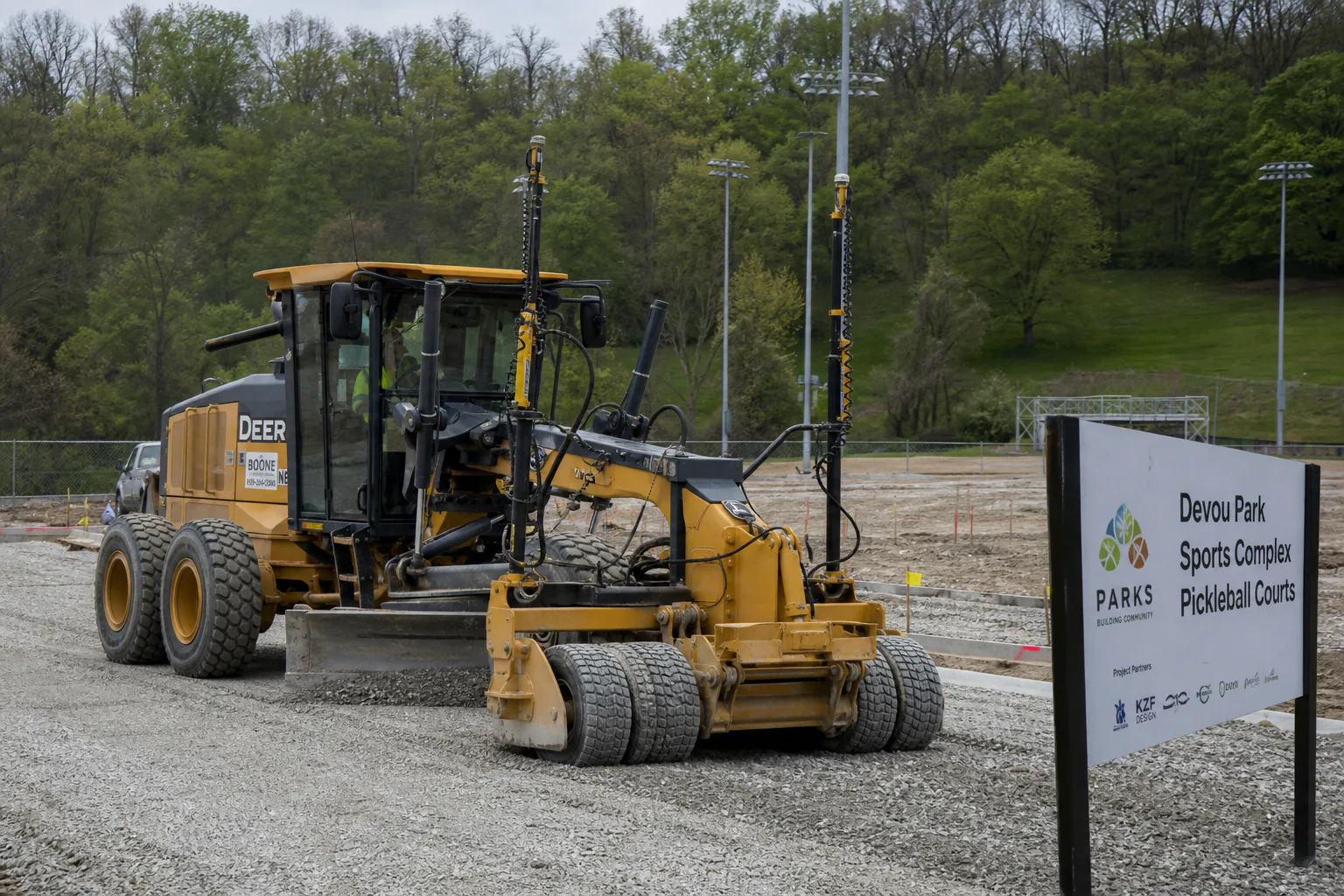 Aggregate-base grading for the Devou Park pickleball complex